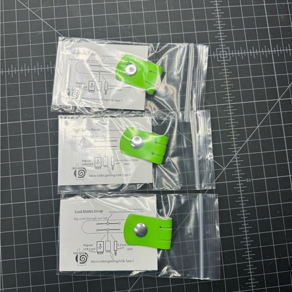 3 pack leather charging cable or cord holder organizer, various colors available - Picture 7 of 7